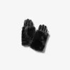 2-in-1-Handschuhe aus Leder und Kunstfell