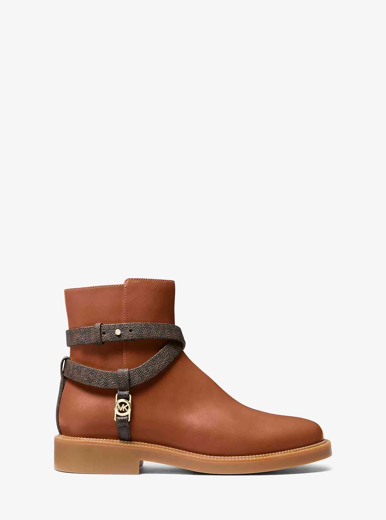 Abigail-Stiefelette aus Leder und charakteristischem Logobesatz