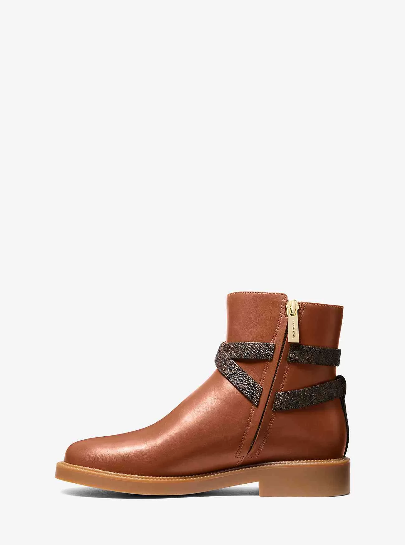 Abigail-Stiefelette aus Leder und charakteristischem Logobesatz Abigail-Stiefelette aus Leder und charakteristischem Logobesatz