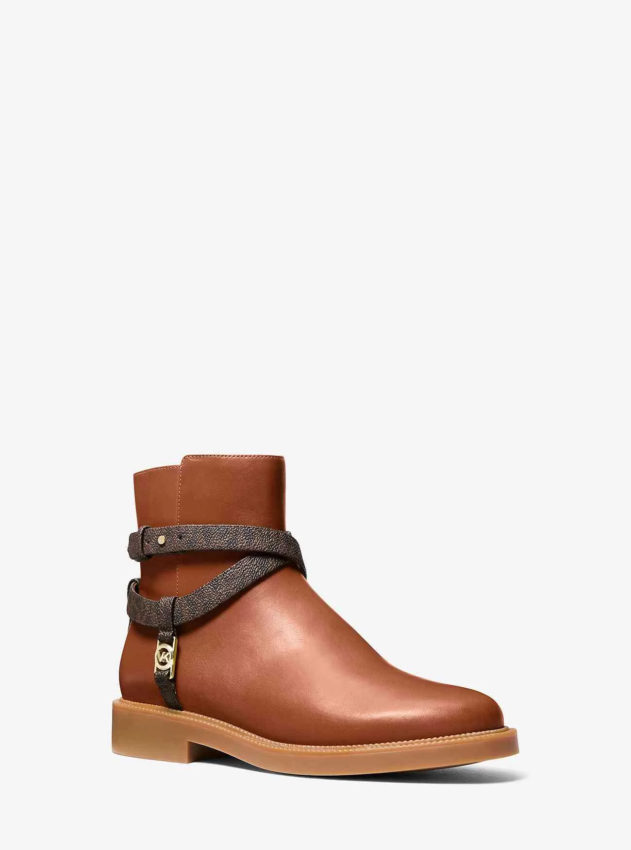 Abigail-Stiefelette aus Leder und charakteristischem Logobesatz