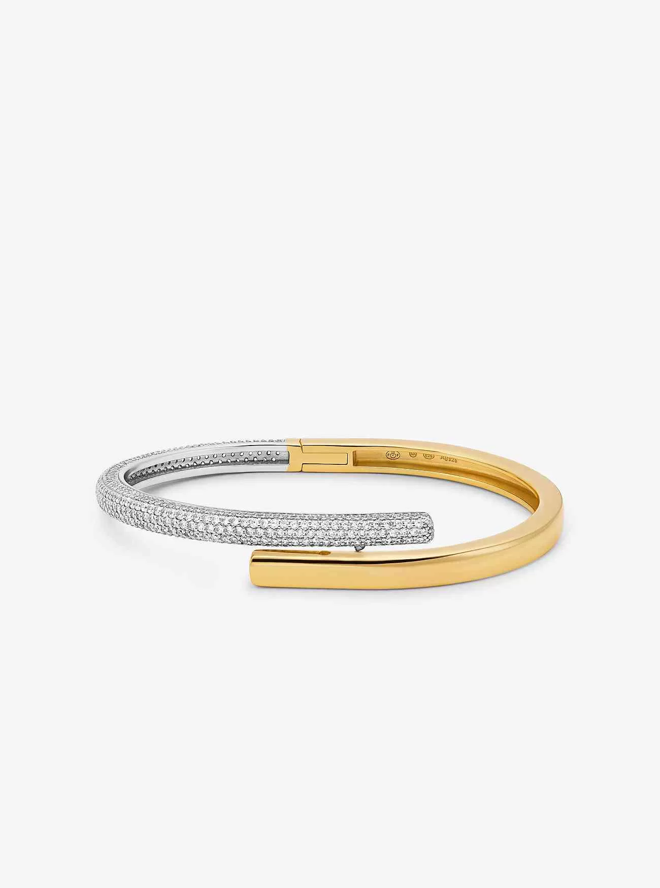 Armreif aus edelmetallbeschichtetem Pavé-Sterlingsilber