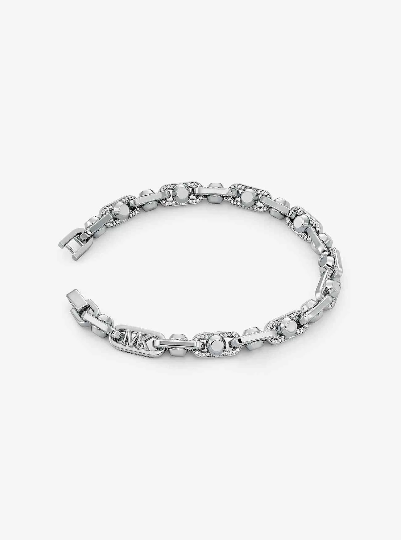 Astor Link Mittelgroßes Pavé-Armband aus Messing mit Edelmetallbeschichtung