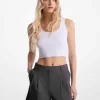 Ausgefranste Stretch-Woll-Plisseeshorts Ausgefranste Stretch-Woll-Plisseeshorts