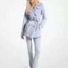 Ausgefranster Denim-Trenchcoat
