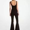 Ausgestellter Overall aus Stretch-Kaschmir Ausgestellter Overall aus Stretch-Kaschmir