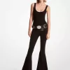 Ausgestellter Overall aus Stretch-Kaschmir Ausgestellter Overall aus Stretch-Kaschmir