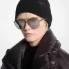 Beanie-Mütze aus geripptem Kaschmir