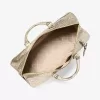 Bedford Travel Extragroße Weekender-Tasche aus Metallic-Leder mit Krokodilprägung Bedford Travel Extragroße Weekender-Tasche aus Metallic-Leder mit Krokodilprägung