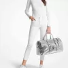 Bedford Travel Extragroße Weekender-Tasche aus Metallic-Leder mit Krokodilprägung Bedford Travel Extragroße Weekender-Tasche aus Metallic-Leder mit Krokodilprägung
