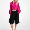 Bermudashorts aus Krepp mit Falten Bermudashorts aus Krepp mit Falten