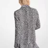 Blazer aus Stretch-Krepp mit Leopardenmuster Blazer aus Stretch-Krepp mit Leopardenmuster