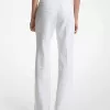 Bootcut-Hose aus Stretch-Krepp mit Kristallverzierung Bootcut-Hose aus Stretch-Krepp mit Kristallverzierung