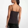 Camisole-Tanktop aus Georgette mit Strasssteinen Camisole-Tanktop aus Georgette mit Strasssteinen