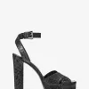 Cannon Python-Plateausandale aus geprägtem Leder Cannon Python-Plateausandale aus geprägtem Leder