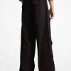 Cargohose mit weitem Bein aus Stretch-Baumwolle