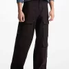 Cargohose mit weitem Bein aus Stretch-Baumwolle