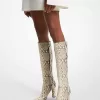 Carly Python geprägter Lederstiefel Carly Python geprägter Lederstiefel