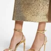 Chrissy Metallic-Python-geprägte Ledersandale Chrissy Metallic-Python-geprägte Ledersandale