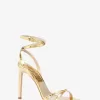 Chrissy Metallic-Python-geprägte Ledersandale Chrissy Metallic-Python-geprägte Ledersandale