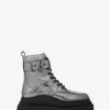 Colby-Knisterstiefel aus Metallic-Leder Colby-Knisterstiefel aus Metallic-Leder