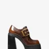 Colby Plateau-Loafer aus brüniertem Leder