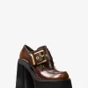 Colby Plateau-Loafer aus brüniertem Leder