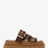 Colby Plateausandale aus brüniertem Leder Colby Plateausandale aus brüniertem Leder