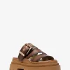 Colby Plateausandale aus brüniertem Leder Colby Plateausandale aus brüniertem Leder