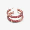 Creolen aus 14-karätigem rosévergoldetem Sterlingsilber mit Ombré-Pavé Creolen aus 14-karätigem rosévergoldetem Sterlingsilber mit Ombré-Pavé