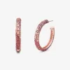 Creolen aus 14-karätigem rosévergoldetem Sterlingsilber mit Ombré-Pavé Creolen aus 14-karätigem rosévergoldetem Sterlingsilber mit Ombré-Pavé