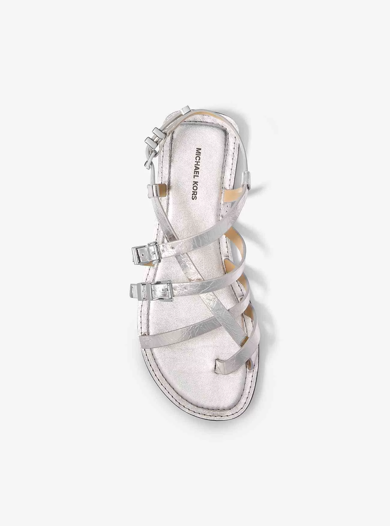 Darrington-Sandale aus knisterndem Metallic-Leder Darrington-Sandale aus knisterndem Metallic-Leder