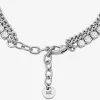 Edelmetallbeschichtetes Messing-Doppelketten-Tennisarmband