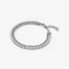 Edelmetallbeschichtetes Messing-Doppelketten-Tennisarmband