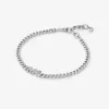 Edelmetallplattiertes Sterlingsilber-Logo-Panzergliederarmband Edelmetallplattiertes Sterlingsilber-Logo-Panzergliederarmband