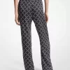 Empire-Pyjamahose aus Satin mit Logo-Print Empire-Pyjamahose aus Satin mit Logo-Print