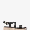 Espadrille-Sandale „Lynn“ aus Leder mit Plateausohle Espadrille-Sandale „Lynn“ aus Leder mit Plateausohle