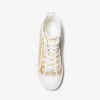Evy High-Top-Sneaker aus Stroh mit Empire-Logo aus Jacquard