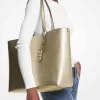 Extragroße Wende-Tragetasche Eliza aus gekrispeltem Metallic-Leder Extragroße Wende-Tragetasche Eliza aus gekrispeltem Metallic-Leder