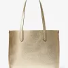 Extragroße Wende-Tragetasche Eliza aus gekrispeltem Metallic-Leder Extragroße Wende-Tragetasche Eliza aus gekrispeltem Metallic-Leder