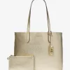 Extragroße Wende-Tragetasche Eliza aus gekrispeltem Metallic-Leder Extragroße Wende-Tragetasche Eliza aus gekrispeltem Metallic-Leder