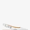 Flache Darrington-Schuhe aus Metallic-Craquelé-Leder Flache Darrington-Schuhe aus Metallic-Craquelé-Leder
