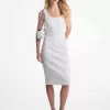 Floral verziertes Scuba-Midikleid