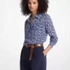 Geblümte Georgette-Bluse Geblümte Georgette-Bluse