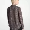 Georgette-Bluse mit Schlangenmuster Georgette-Bluse mit Schlangenmuster