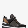 Georgie Chain-Mesh- und Leder-Turnschuh Georgie Chain-Mesh- und Leder-Turnschuh