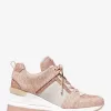 Georgie Color-Block-Logo und Leder-Turnschuh Georgie Color-Block-Logo und Leder-Turnschuh