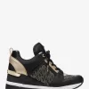 Georgie Metallic-Logo und Wildleder-Trainer Georgie Metallic-Logo und Wildleder-Trainer