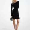 Geripptes Kleid aus Stretch-Viskosemischung Geripptes Kleid aus Stretch-Viskosemischung
