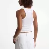 Geripptes Tanktop aus Stretch-Strick zum Binden vorne Geripptes Tanktop aus Stretch-Strick zum Binden vorne