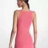 Geripptes Tanktop aus Stretch-Viskose Geripptes Tanktop aus Stretch-Viskose